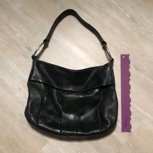 Black leather hobo purse
